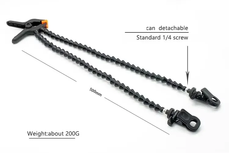 Macro photography insect single double pipe clamps stable swing-proof flower tree plant outdoor photography Mini clip magic arm