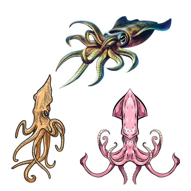 

J518 # мультяшная наклейка на автомобиль, наклейка с кальмаром, наклейка для дикой природы, природы, охоты, лагеря, художественная наклейка, виниловое украшение для стайлинга автомобиля