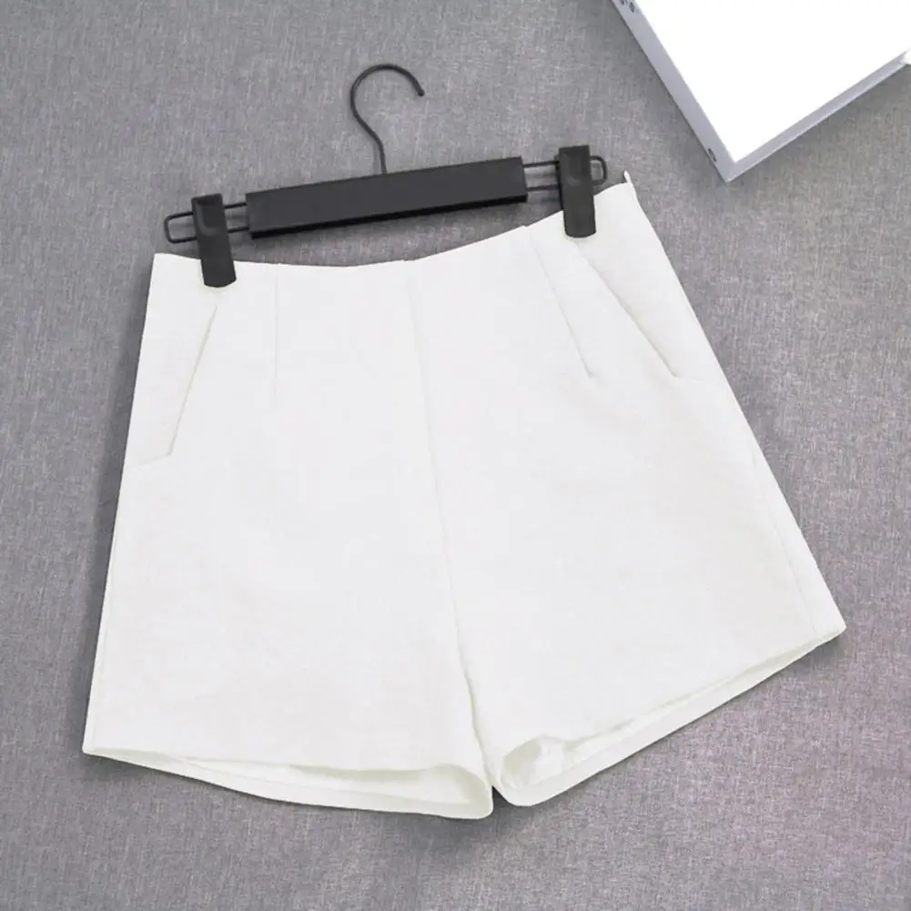 

Women Casual Shorts Stylish High Waist A-line Women's Shorts with Side Pockets Zipper Closure for Commute Daily Wear Beach