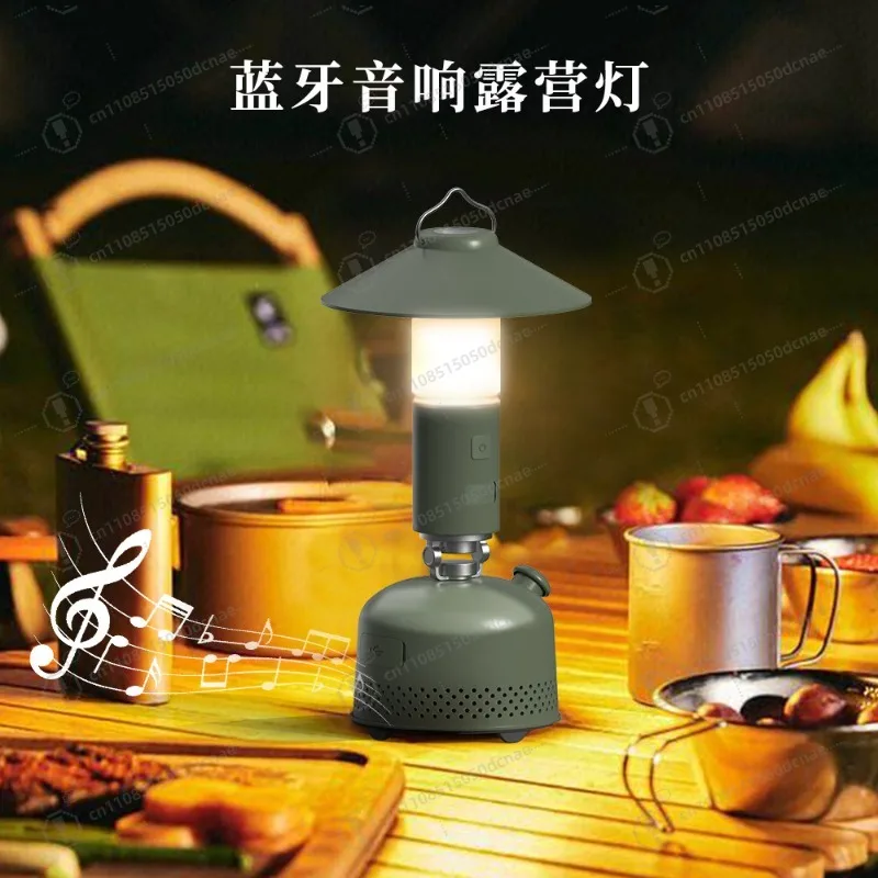 

New Outdoor Multifunction Bluetooth Speaker, Camping Atmosphere Night Light, Large Battery LED Portable Tent Light & Flashlight