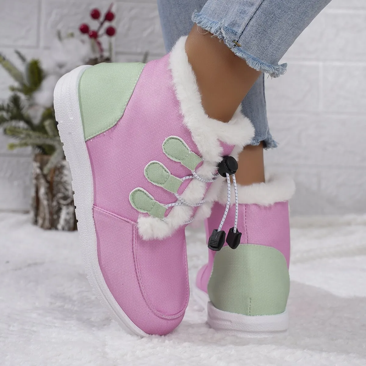 Women Boots Casual Warm Shoes for Women Snow Boots Winter Slip on Lady Comfort Female Ankle Boot Footwear Botas De Mujer image 3