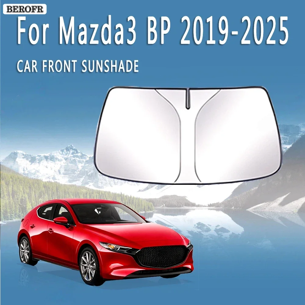 

Car Front Windshield Sunshade Heat Insulation Sun Visor Summer Cooling Auto Accessories For Mazda3 BP 2019~2025 2023 2024 MK4