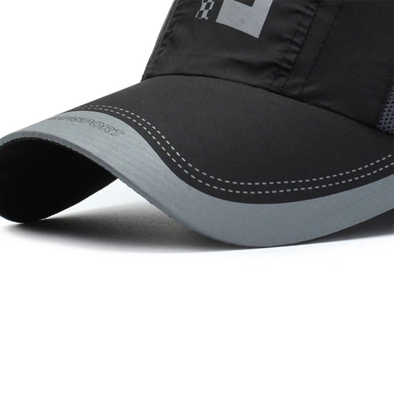 Neue Sommer Hut Schnell Trocknende Kappe Mode Frühjahr Baseball Kappe Outdoor Sport Kappe Atmungsaktive Mesh Hut Visier Hut – Detail 7