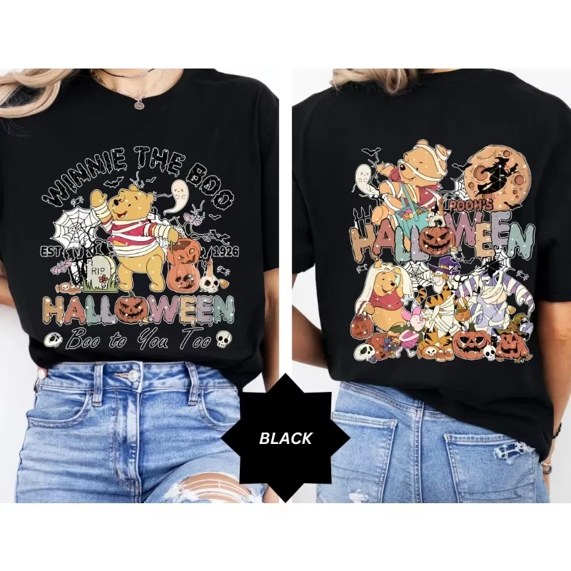 

Winnie The Pooh Halloween Shirt Pooh and Friends Halloween Trip T-Shirt Mickey Not So Scary Pooh Bear Trick or Treat Party Gift