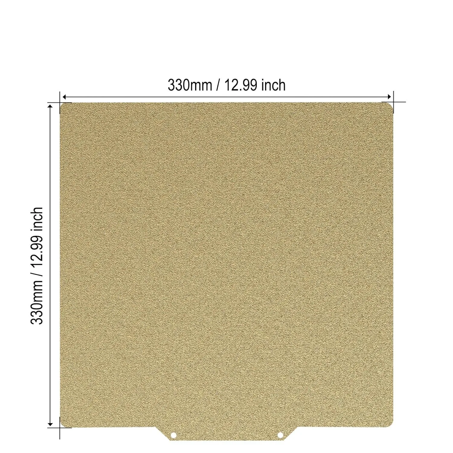 ENERGETIC PEI Sheet 330x330mm Textured PEI +Smooth PEO/PET/PEY Spring Steel Sheet for Neptune 3 Plus,TronXY X5SA Pro,QIDI X-MAX3