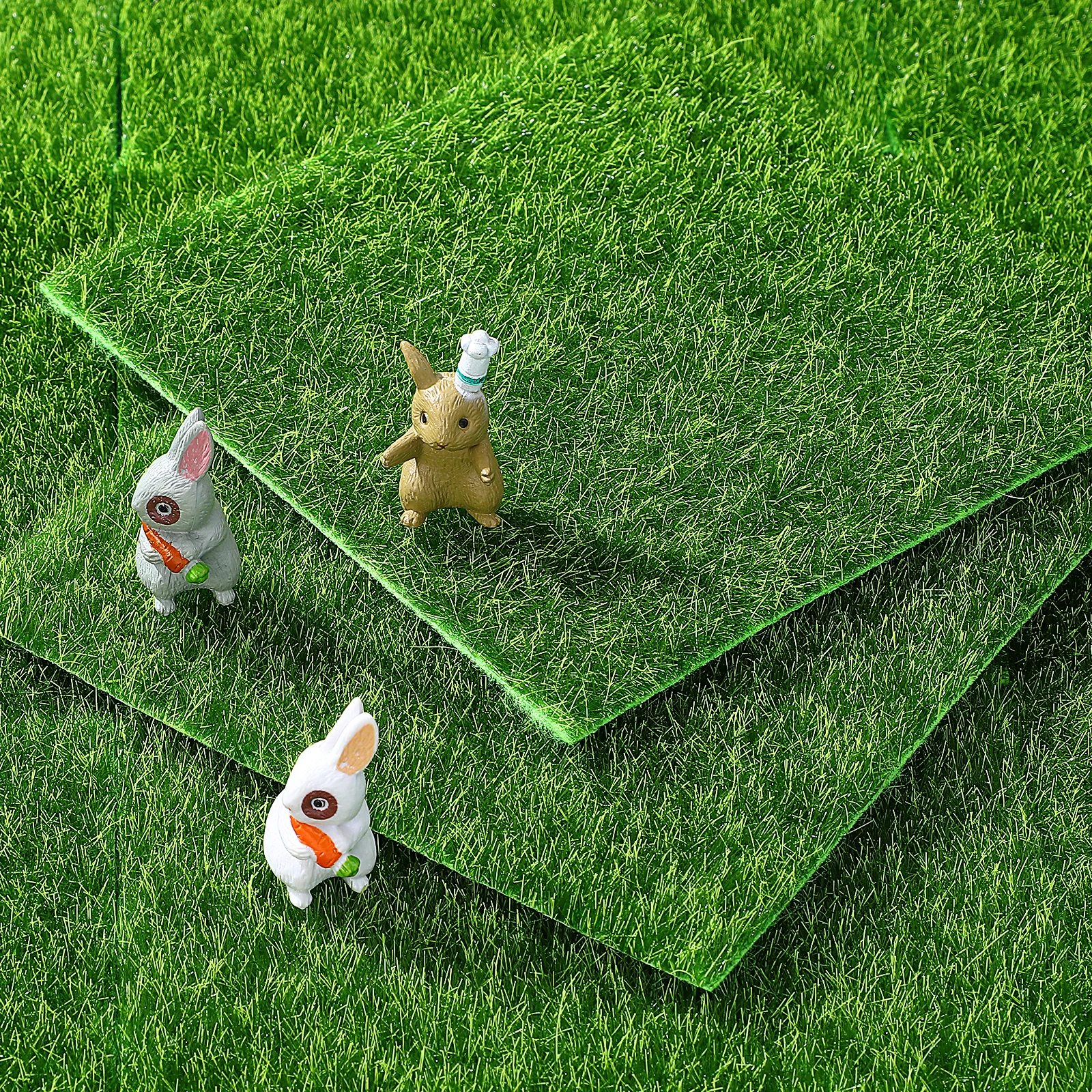 

12 Pcs Artificial Moss Decoration Realistic PVC Grass Mat Craft Supplies Terrarium Decor Faux Moss Sheet For Fairy Garden Mini