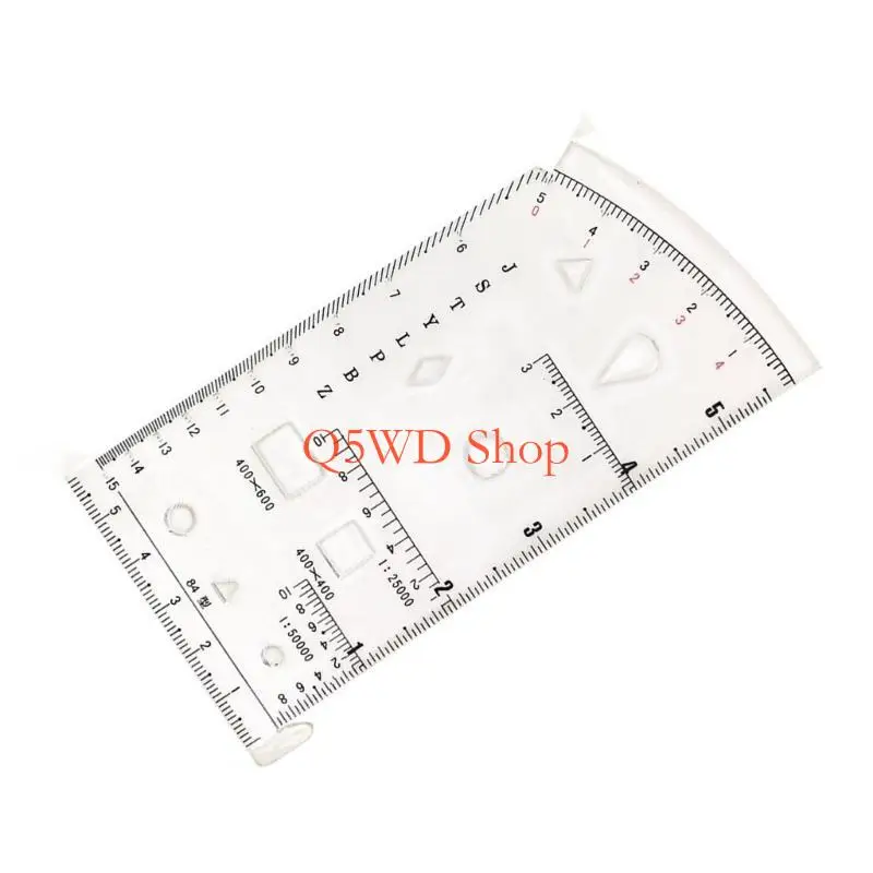 

Q5WD Шаблон чертежа Измерительный инструмент Навигация Топографическая карта Масштаб Командная линейка