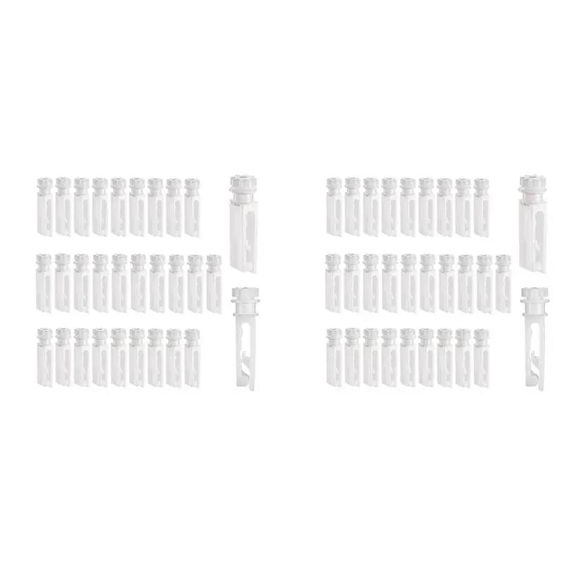 60Pcs Vertical Blind Stem Replacement White Stems For Vertical Window Blind Vertical Blind Carrier Stem-AT36