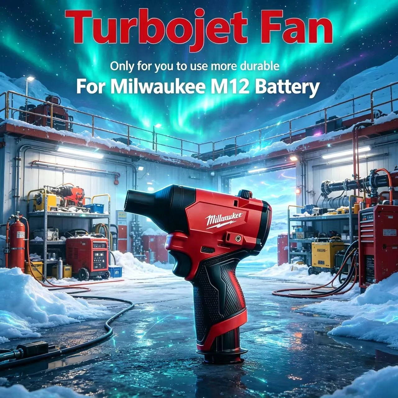 

Cordless Turbo Jet Fan 160000 RPM Brushless Electric Blower | High Speed Portable Air Duster Compatible with M12 Battery for Cle
