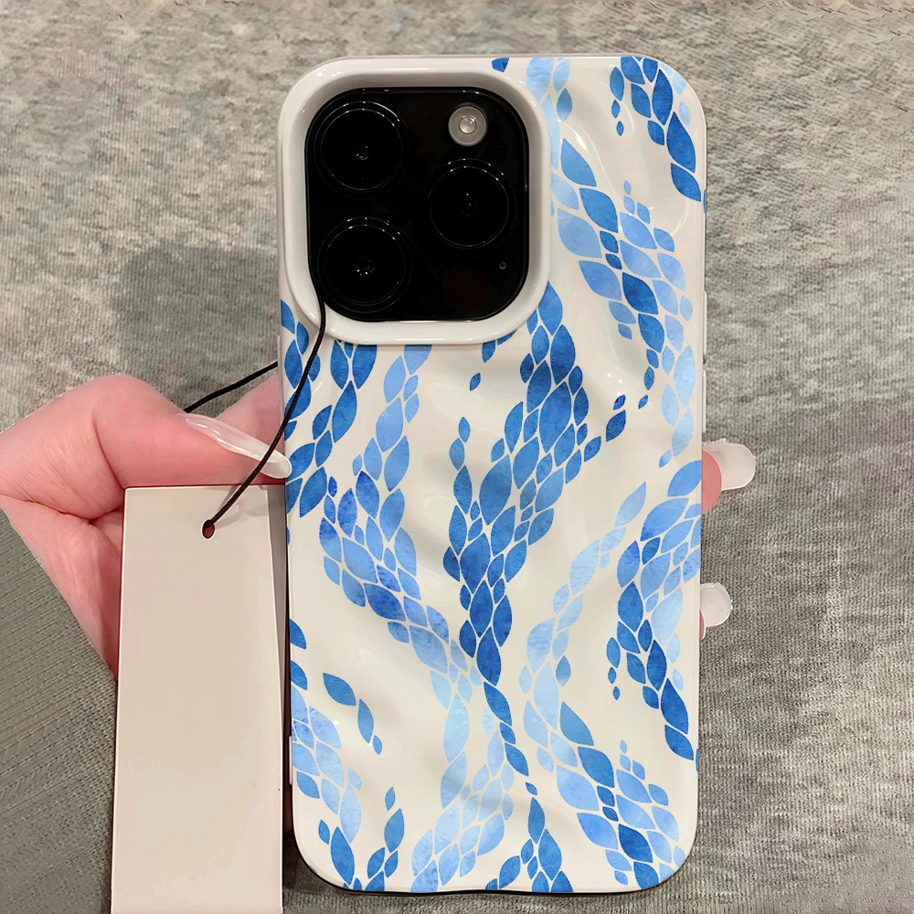 Kreative Schlangenmuster-Kunst-Handyhülle für iPhone 17 16 15 14 13 12 11 Pro Max 14 Plus 17Air Falten-Wellen-Soft-Silikon-Schutzhülle – Detail 12