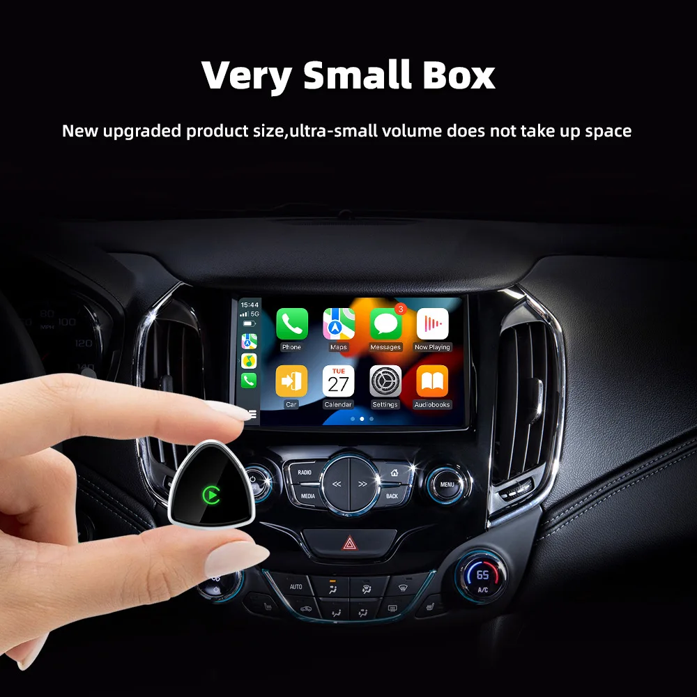

2025 НОВЫЙ 2 в 1 беспроводной Carplay AI Box Android Auto Plug and Play Подходит для преобразования оригинального автомобильного проводного Carplay к беспроводному устройству