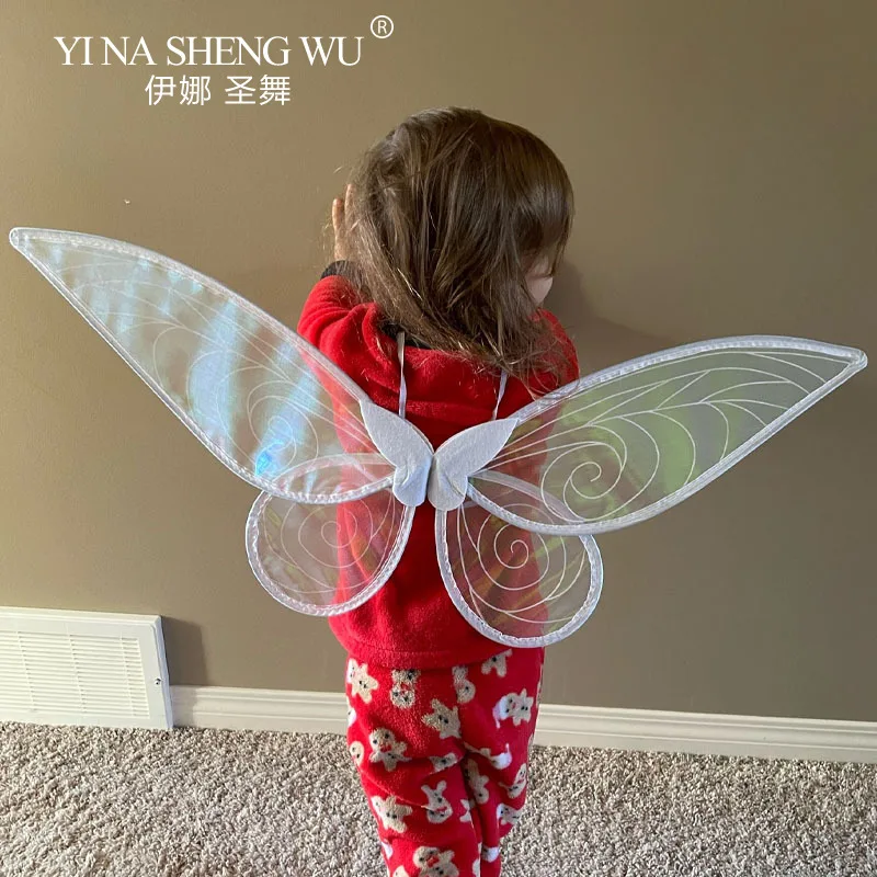 LED Butterfly Fairy Wings Women Girl Sparkle Princess Angel Wing Halloween Party Cos Dance Stage Performance Accessories Props