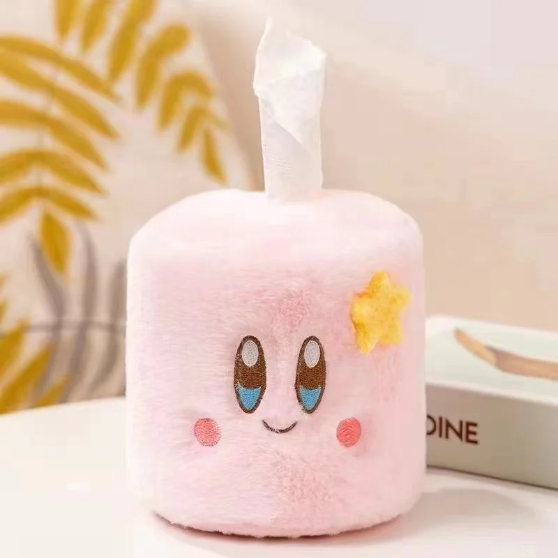 Kawaii Plush Napkin Box Soft Stars Girls Bedroom Bathroom Car Tissue Storage Box INS Cute Drawer Paper Organizer Women XmasGift