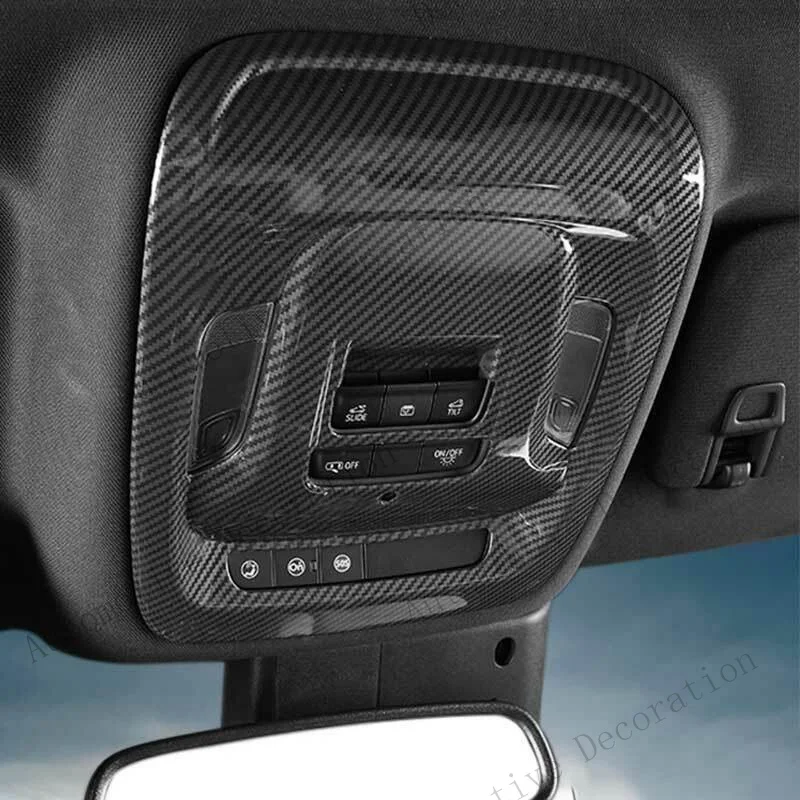 Z+ Carbon Fiber Style look Front Reading Light Cover Trim For Cadillac CT5 2020-26