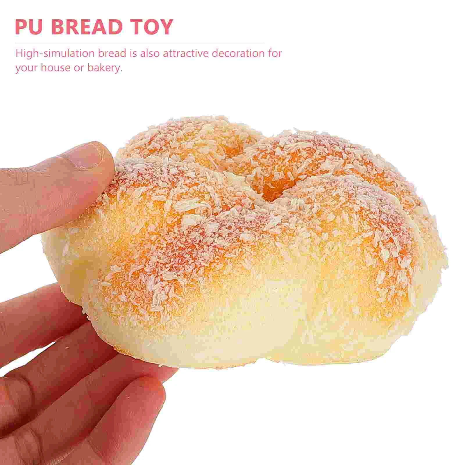 Miniatures Play Food Simulation Donut Models Bakery Bread Decoration Fake Beige