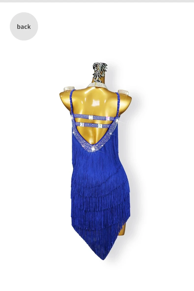 Sexy Lateinamerikanische Tanzkleidung Damen Samba-Partykleid Mädchen Übungsrock 2026 Fransen-Kostüm Prom Midi Tanzkleidung Bühnen-Tanzkleidung – Detail 10