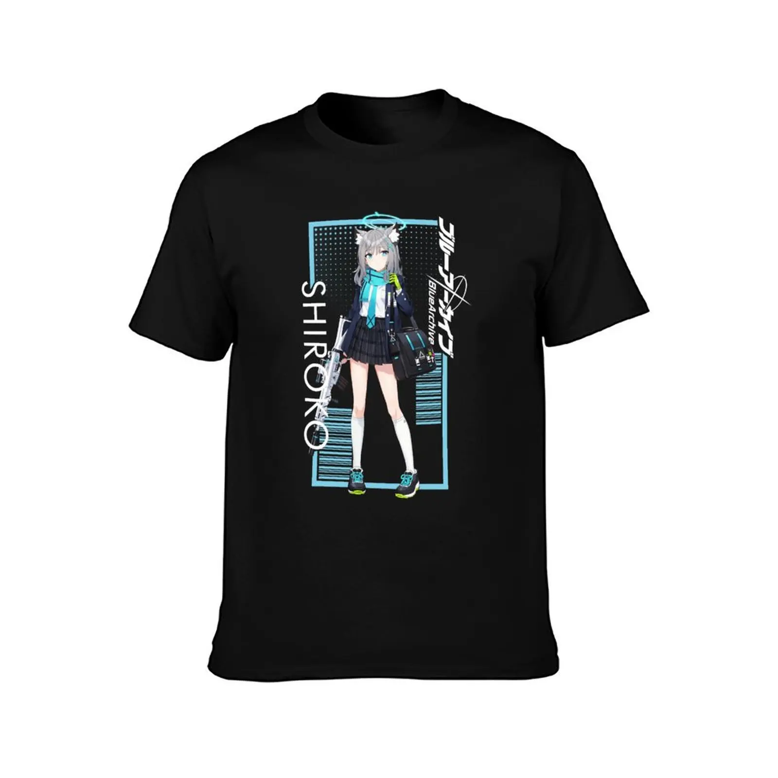 Blue Archive - SHIROKO - Character Portrait T-Shirt plus size clothes customizeds sports fans men clothings