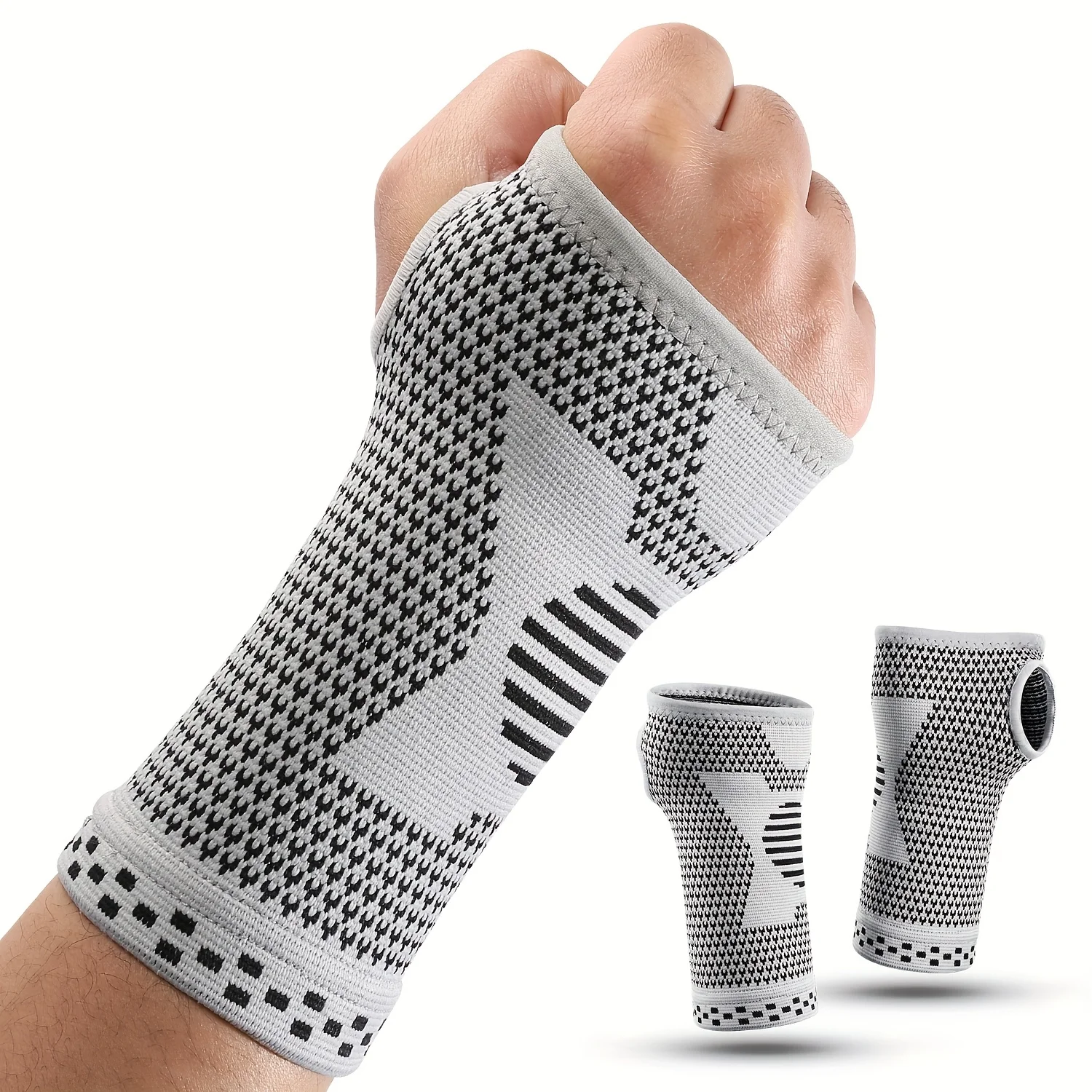 1pc of compression wristband, breathable and sweat-resistant sports wristband with pull-on closure, hand washable, suitable for