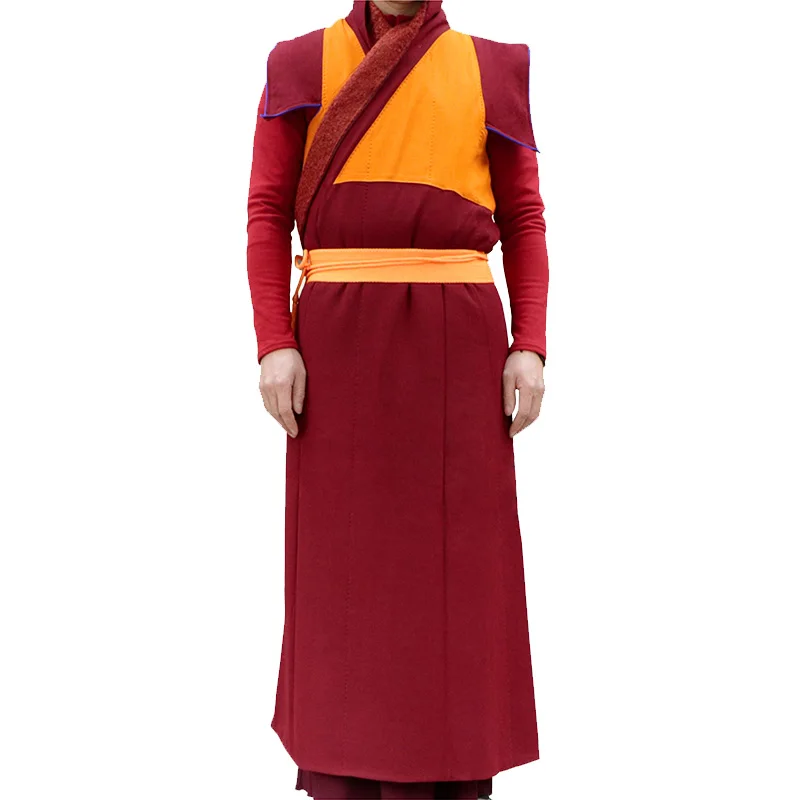 Tibetan Lama Sleeveless Clothing Long and Thickened Dongga Camisole Tibet Winter Warmth Preservation Monastic Monk Clothing Man