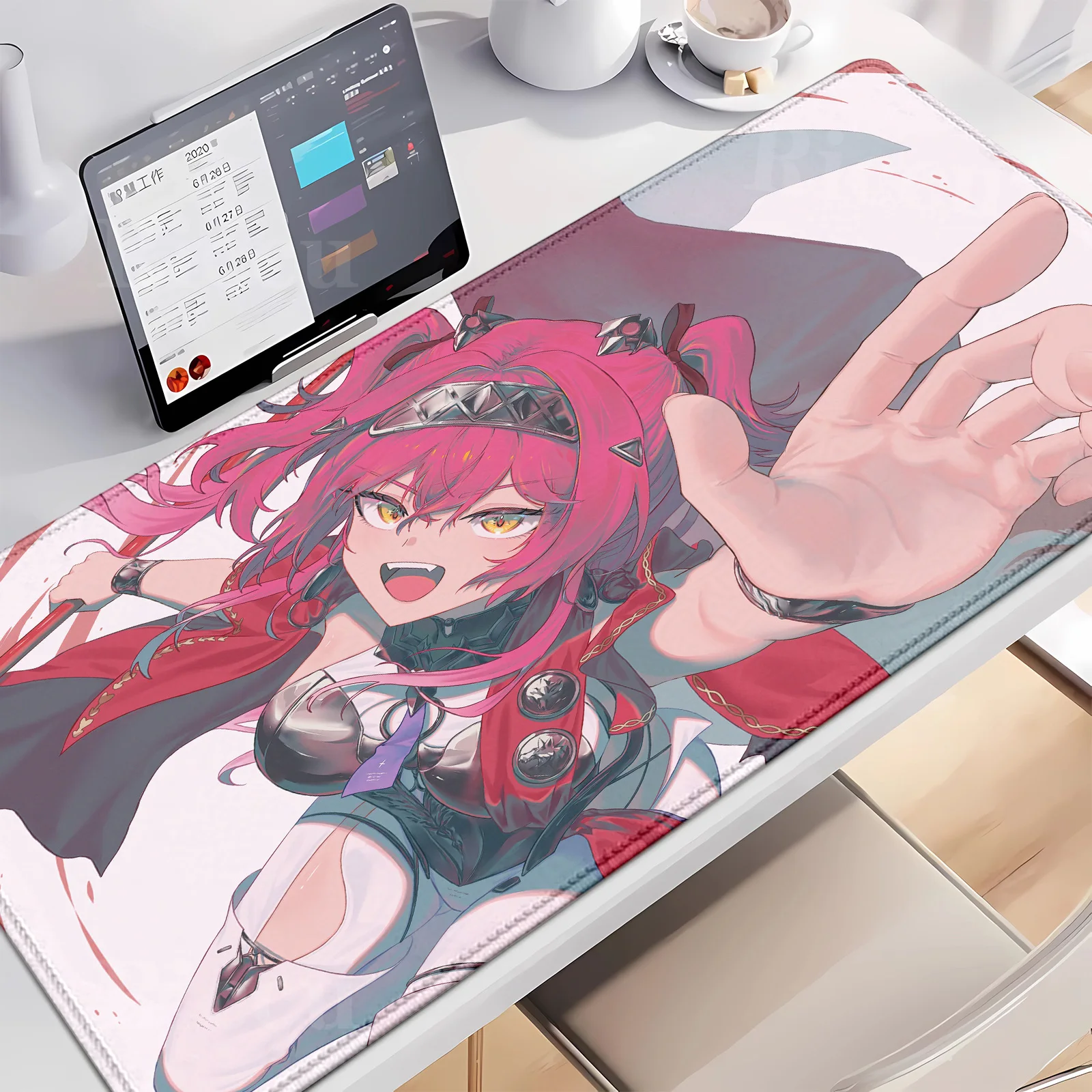 HD Wuthering Waves Lupa Mouse pad Large cartoon game player keyboard pad office study desk mat E-Sports carpet PC peripherals