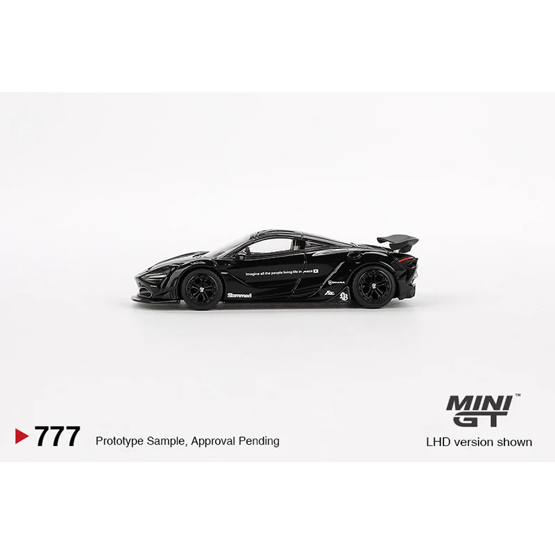 PreSale MINIGT 777 1:64 LBWK 720S LB Works Black Diecast Diorama Model Collection Toys