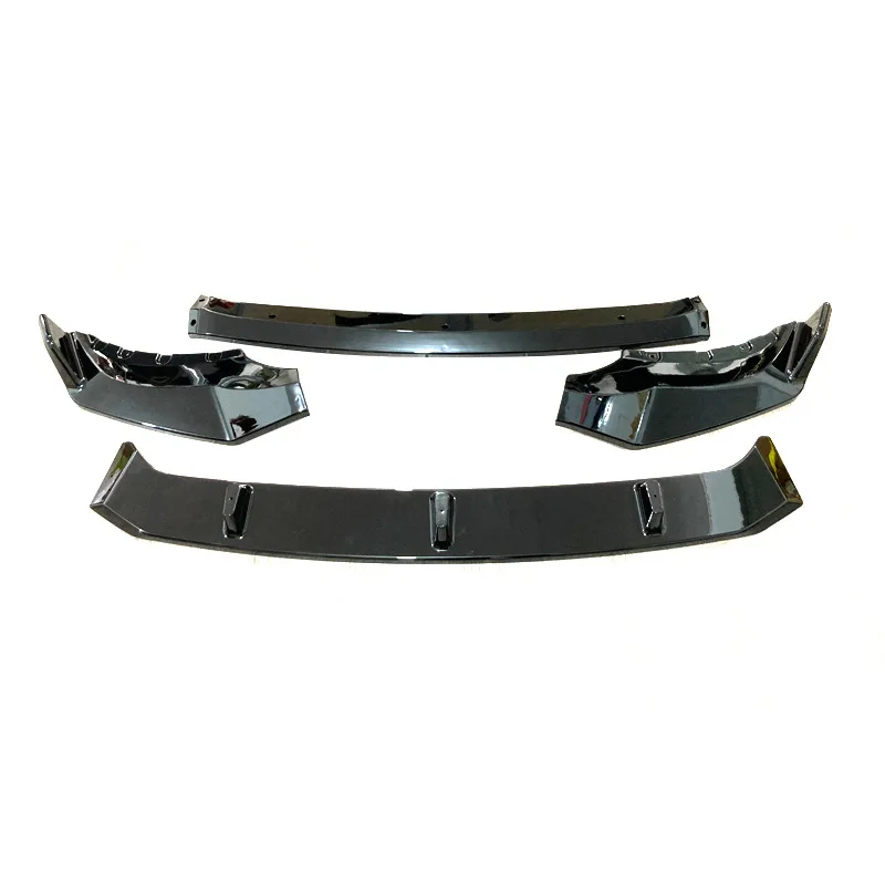 Gloss Black & Water Transfer Print 4-Piece Black Warrior Front Lip Splitter for BMW X5 G05 2020-2023, Direct Fit