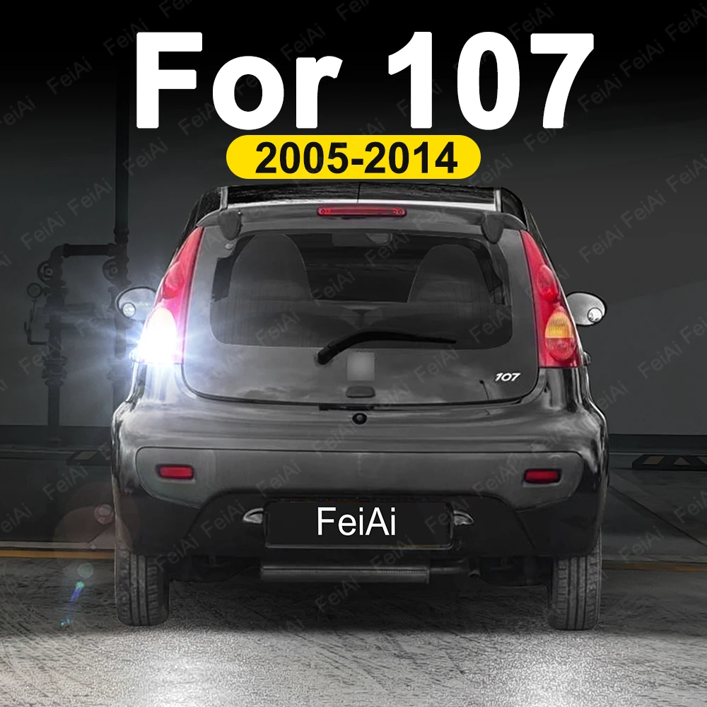 For Peugeot 107 LED Backup Reverse Lights 2005 2006 2007 2008 2009 2010 2011 2012 2013 2014 107 Tuning Accessories Reversing
