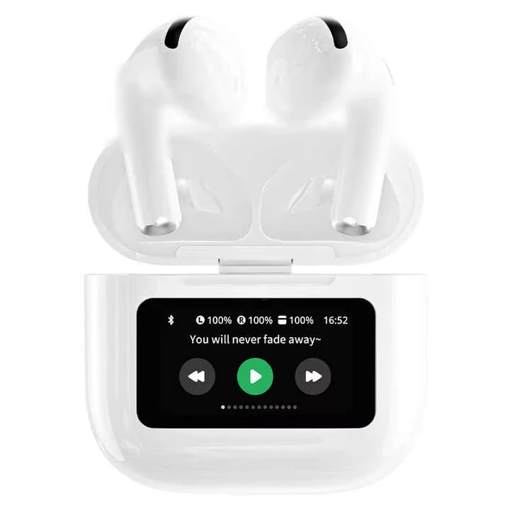 A12 Pro TWS Wireless Earbuds Touch Screen Control Noise Cancelling Super Bass Premium Sound Headphones Long Battery ENC Earphone