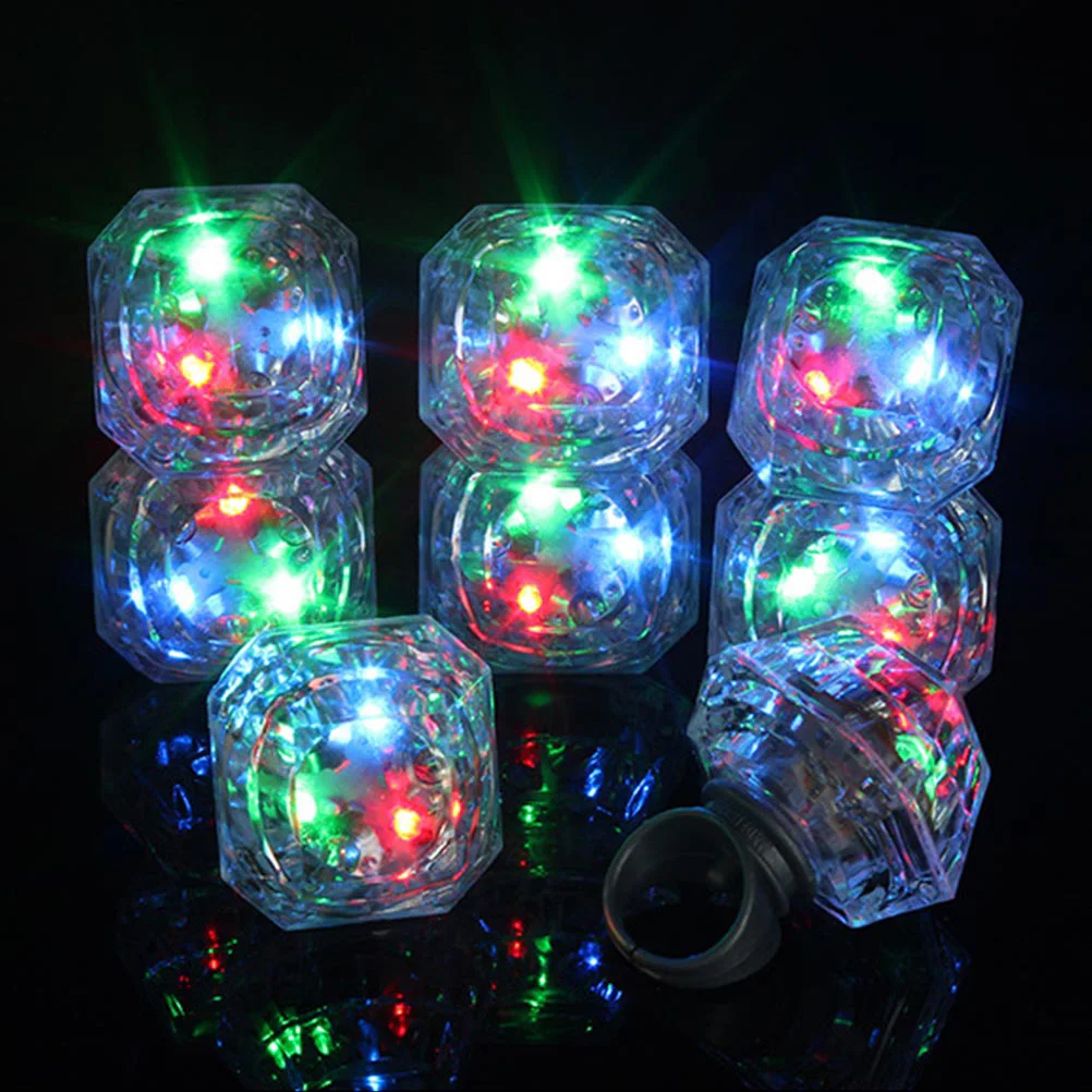 16 Pcs Glowing Ring LED Light Finger Flashing Gift Toys Plastic Party Favor Child