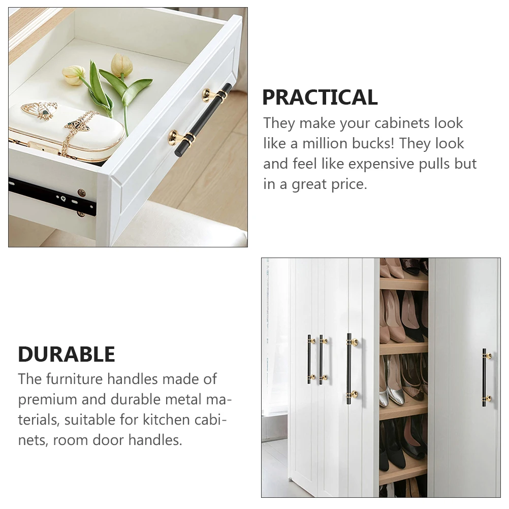 

2pcs Nordic Wardrobe Handles Metal Cabinet Pulls Modern Door Handle for Kitchen Office Hotel Decor Replacement Puller