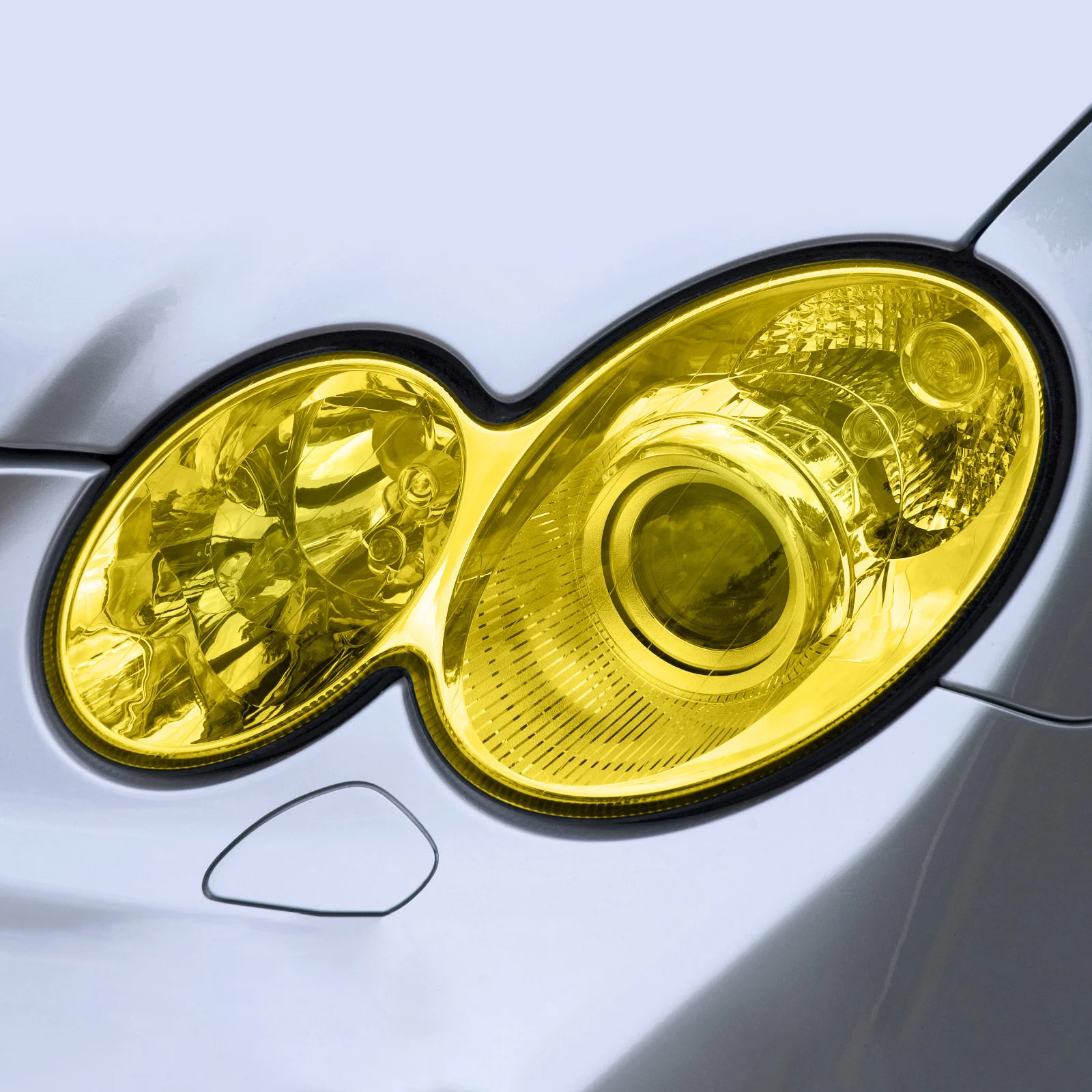 30 X60cm Car Decoration Decals Applique Transparent Film Vehicle Stickers Headlight Yellow