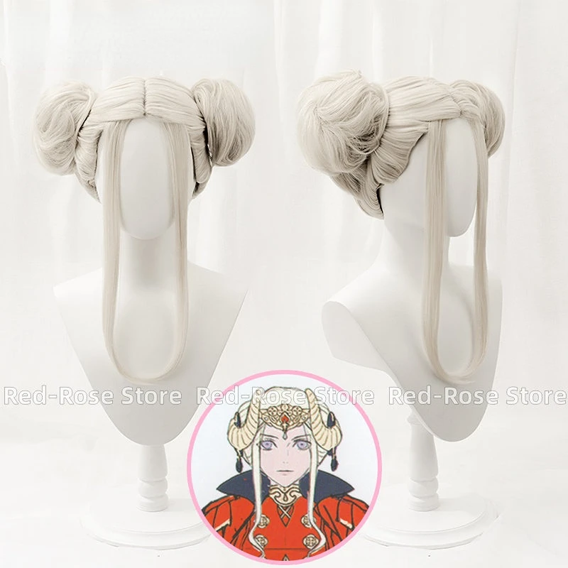 Gioco Fire Emblem: ThreeHouses Cosplay Edelgard parrucca donna parrucca bianca Cosplay Edelgard parrucca resistente al calore