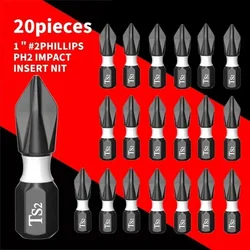 5-20pcs Tungsten Steel Strong Magnetic Coil Electric Screwdriver With Cross Head Electric Screwdriver, High Hardness Hand Electr