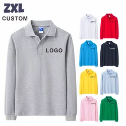 Cotton Polo Kids Shirts Custom Logo Design DIY Print Embroidery  Soft Comfortable And Skin-Friendly Long Sleeve Boy's Polos