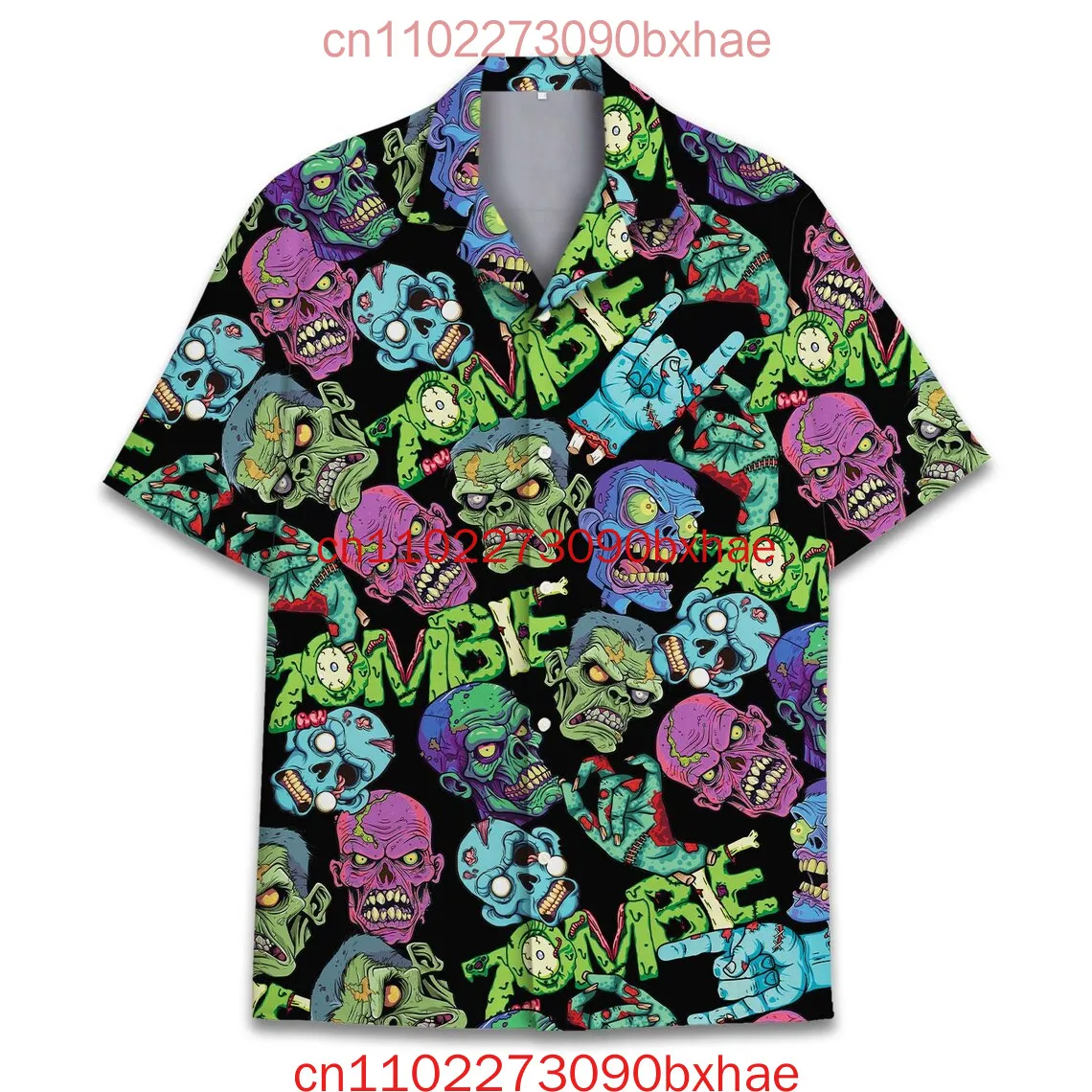 

Colorful Ice Cream Skull Halloween Hawaiian Shirts For Men 3d Print Skeleton Hawaiian Shirts Short Sleeve Button Down Shirt