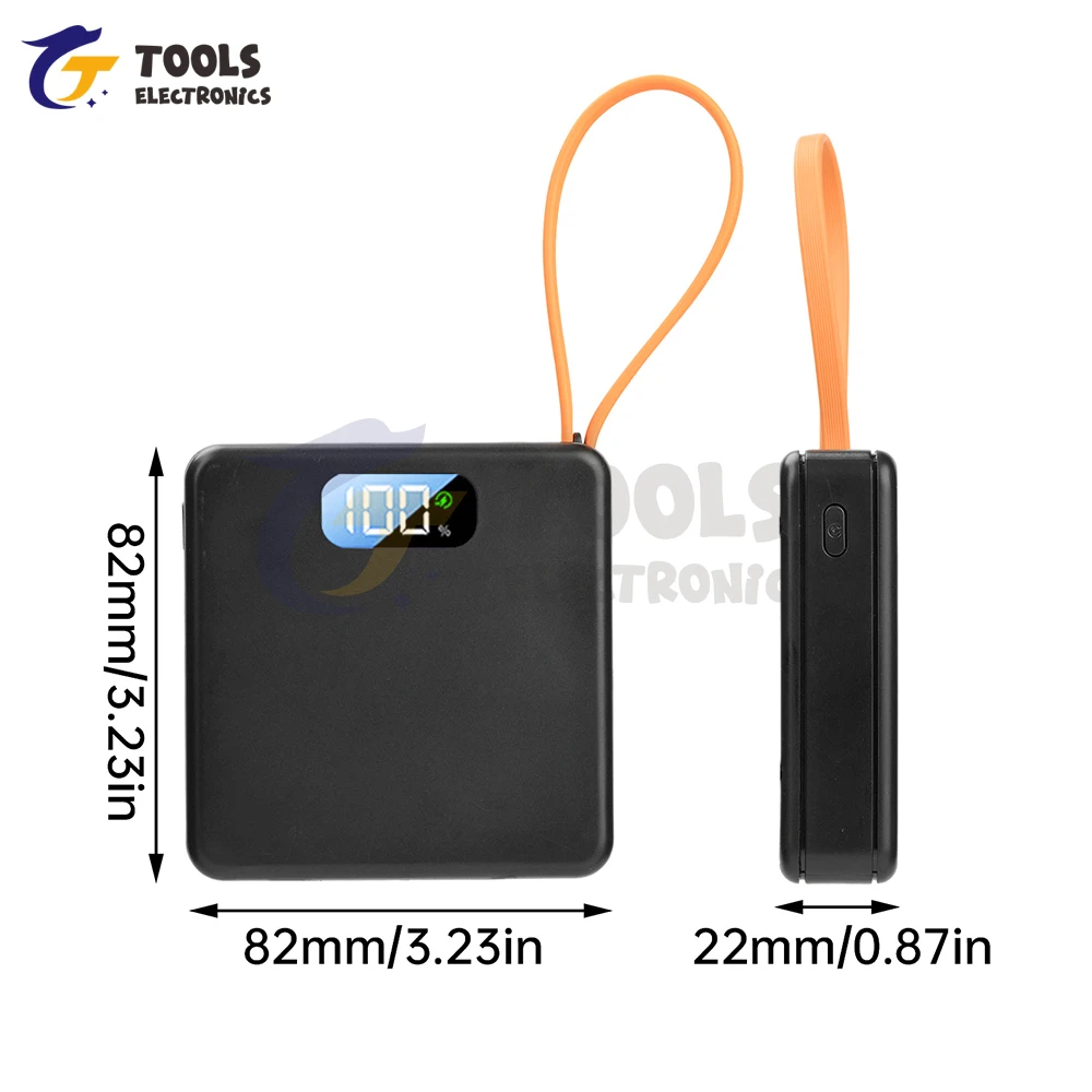 3 Slots 18650 Battery Box DIY Power Bank Kit 10W / 22.5W No Welding Battery Case Fast Charging Case With Charge Cable