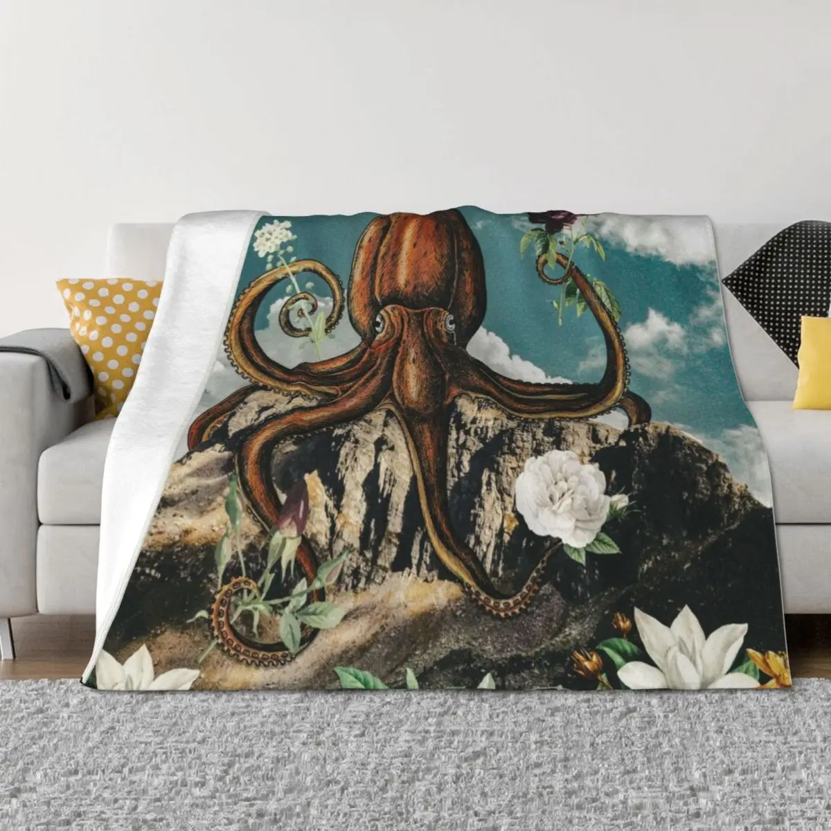 

The Octopus's Garden Throw Blanket Decorative Throw for babies cosplay anime Blankets
