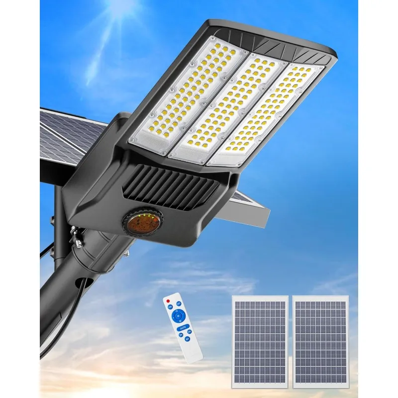 Solar Street Lights Outdoor, Solar Parking Lot Lights Commercial with Motion Sensor,Street Dusk to Dawn