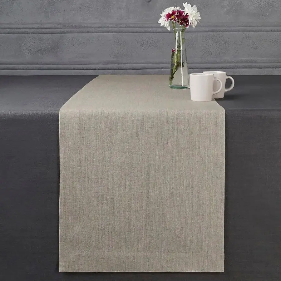 

Homes Linen Natural Table Runner 90 Inches Long 100 Pure Linen 14 x 90 Inch Table Runner for Dining, Valentines, Spring, Easter