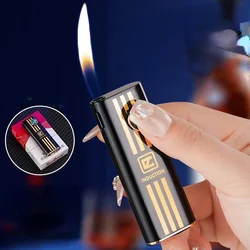 New Silent Ignition Fashionable Color Picture Portable Unisex Open Flame Inflatable Lighter Smoking Accessories Exquisite Gift