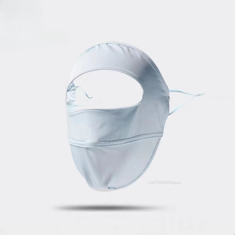 Летняя маска для лица с полным покрытием, ледяной шелк, защита от ультрафиолета, солнцезащитная маска, дышащая маска для лица, солнцезащитный козырек, велосипедная солнцезащитная маска