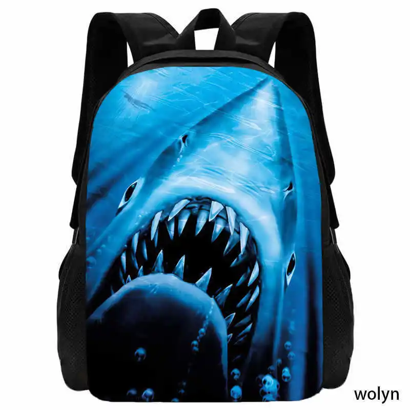 Shark Anime Backpack Cross Mirror Foreign Trade Student Backpack