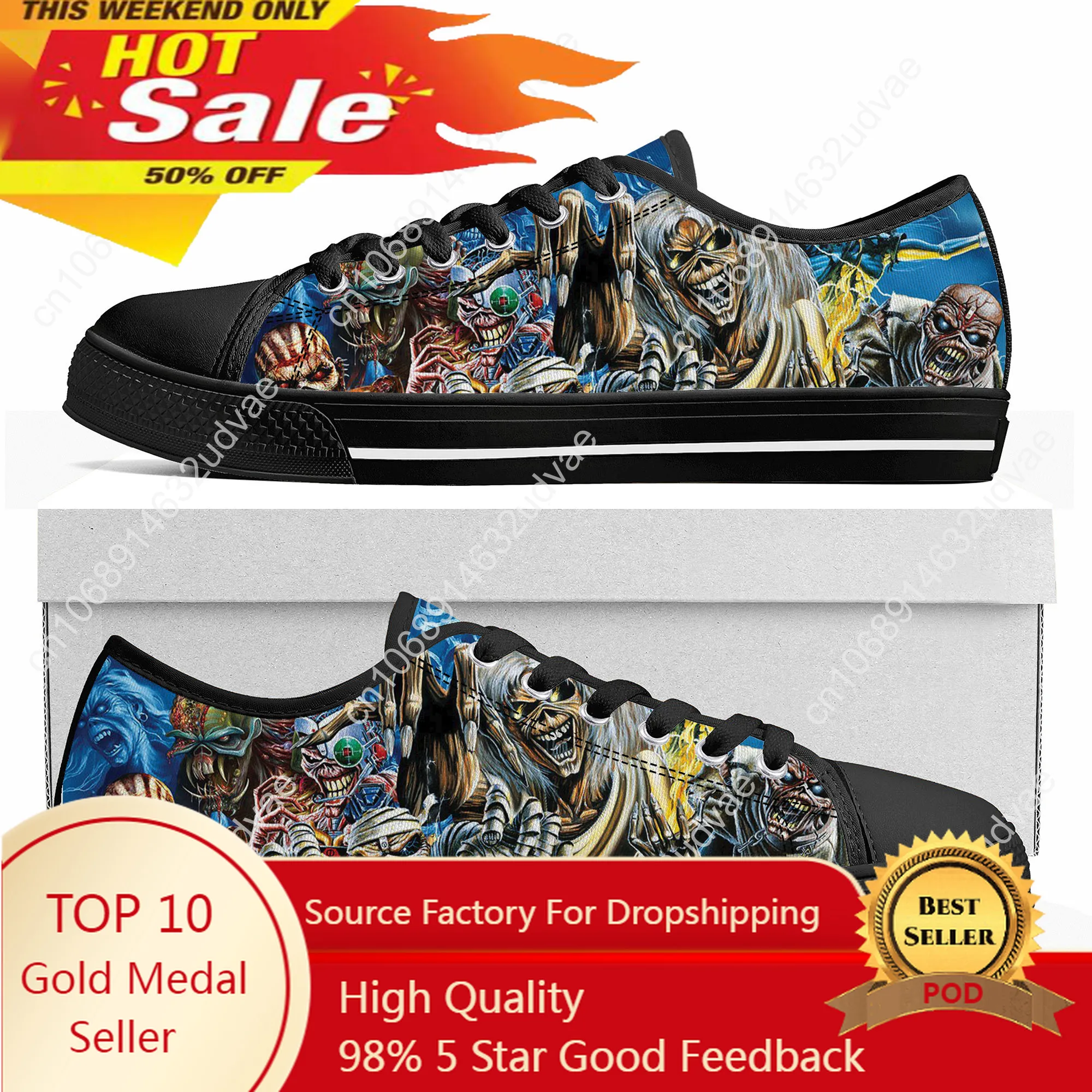 

Maidens Heavy Metal Rock Band Singer Music Iron Low Top Sneakers Mens Womens Teenager Canvas Sneaker Casual Custom Made Shoes