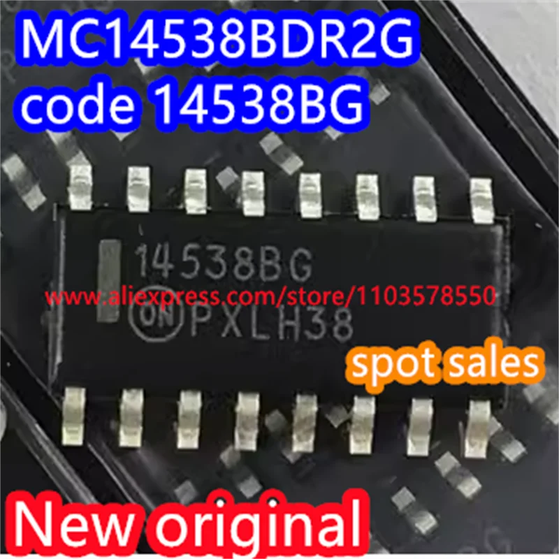 50PCS  Brand new original MC14538BDR2G package SOP16 multi frequency oscillator logic IC chip MC14538 code 14538BG