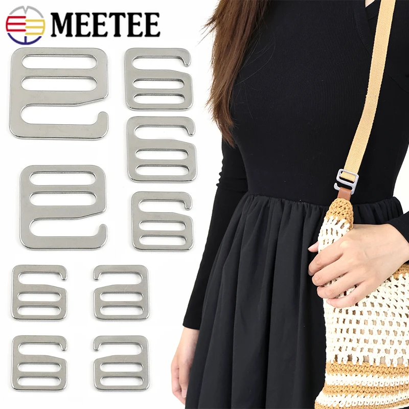 

2/4/10Pcs 16-31mm Stainless Steel G Buckle for Dog Collar Hanger Fastener Bag Strap Tri-Glide Slider Clasp Hardware Accessories