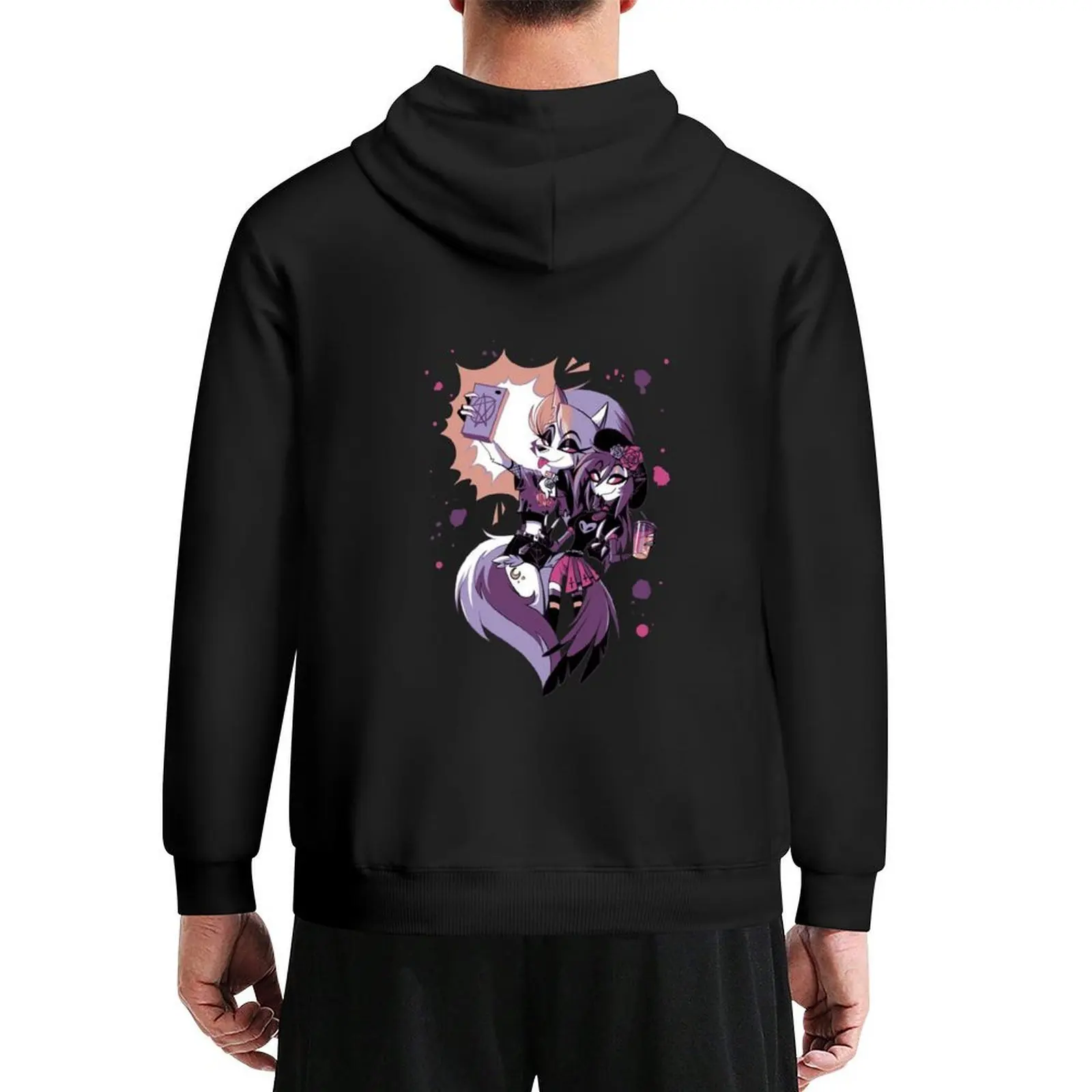 

Loona Helluva Boss Hoodie korean style clothes male clothes japanese style men's sweat-shirt set hoodie streetwear