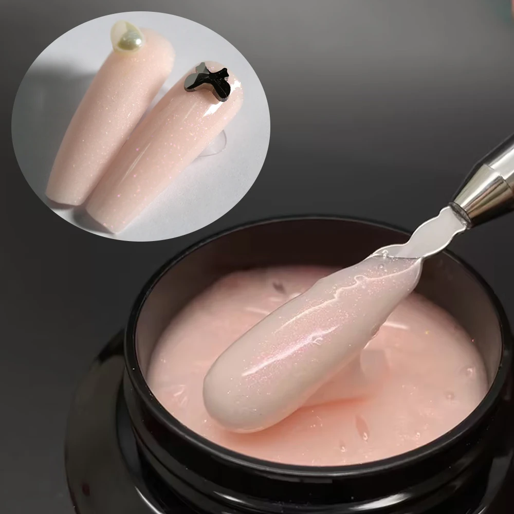 Jillnails 50g Zelfnivellerende Medium Gel 50ml Melkachtig Roze Wit Gel Builder voor Nagels Extension Nail Building