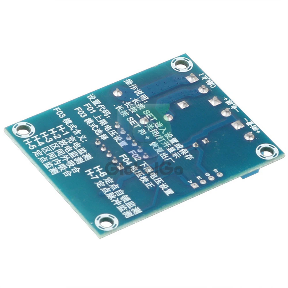 0-99.9V DC Voltage Detection Module Relay Digital Display Charging Discharge Monitor Test Relay Switch DC 5V 12V 24V