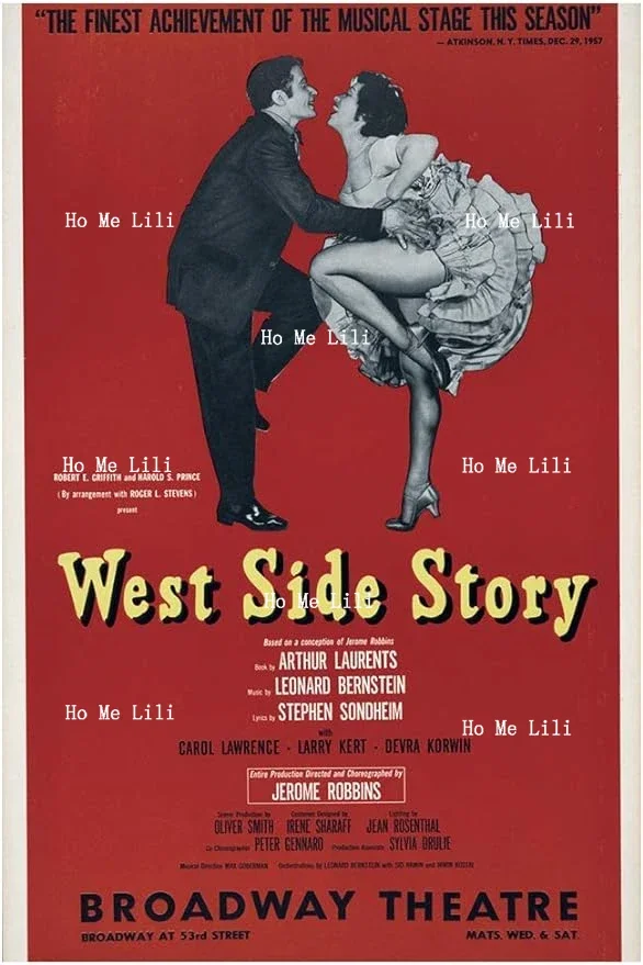 West Side Story Movie Classic Tin Sign Poster Vintage Metal Bar Club Movie Wall Art Decoration