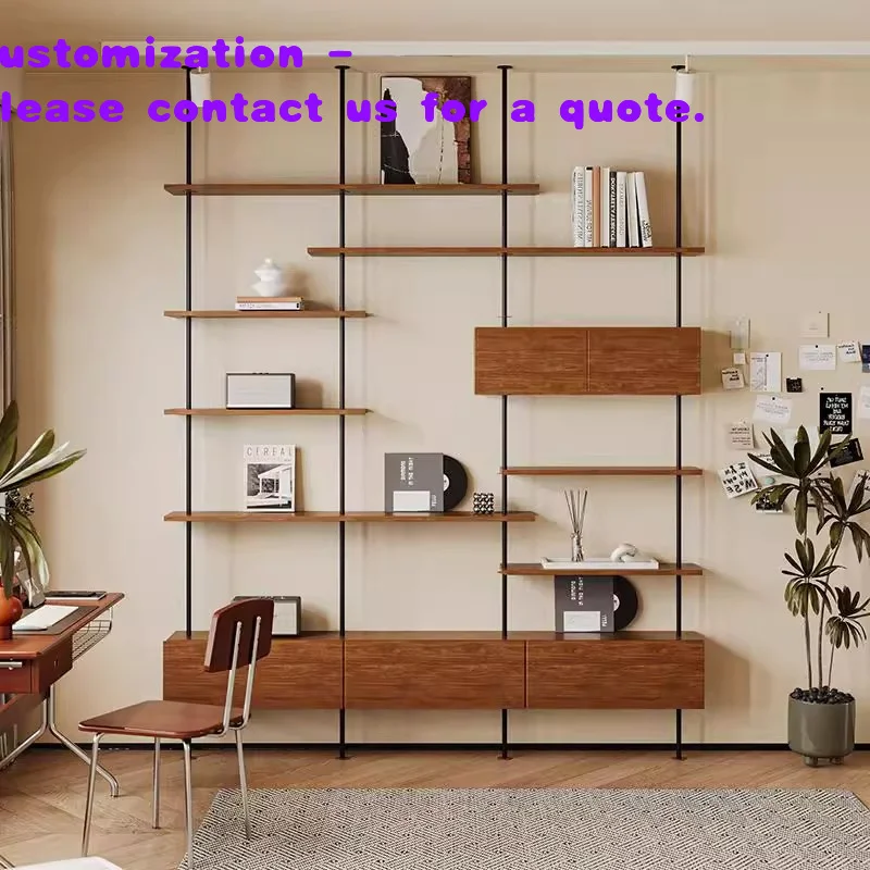 custom.Simple Multi-layer Solid Wood Resilient Floor Display Storage Rack Living Room Home Furniture Storage Rack